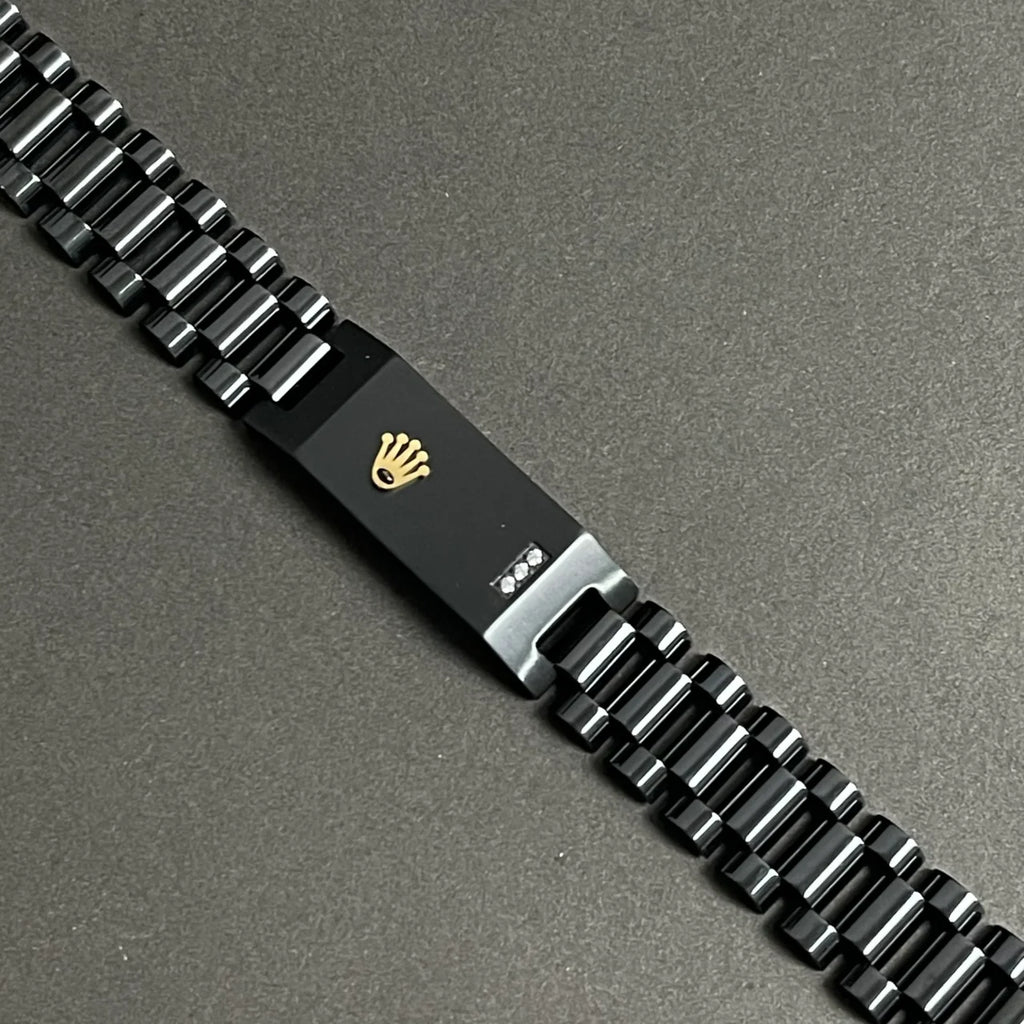 Rolex-Inspired Black and Golden Bracelet – Classic Style